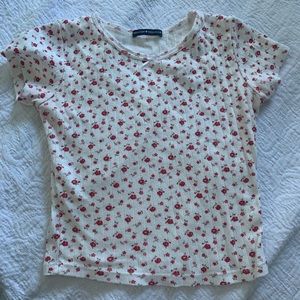 Brandy Melville floral baby tee.